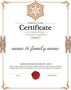 Luxury Certificate Template Clipart