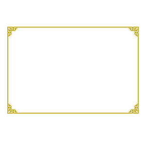 Simple Gold Corner Border Frame Free PNG