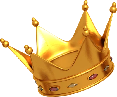 Realistic 3D Gold Crown Clipart