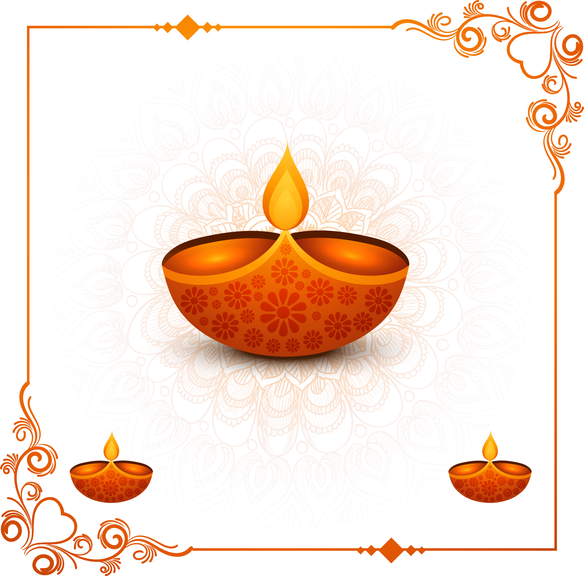 Traditional Diya Lamp Diwali Decoration