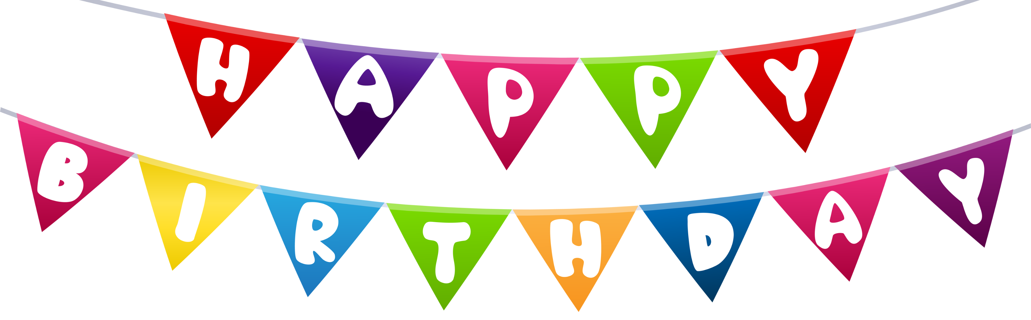 Colorful Happy Birthday Bunting Banner