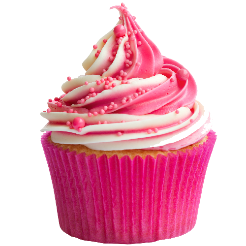 Pink Swirl Cupcake with Sprinkles