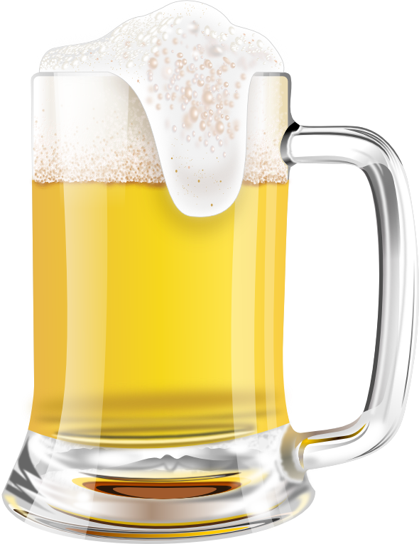 Beer Mug with Overflowing Foam