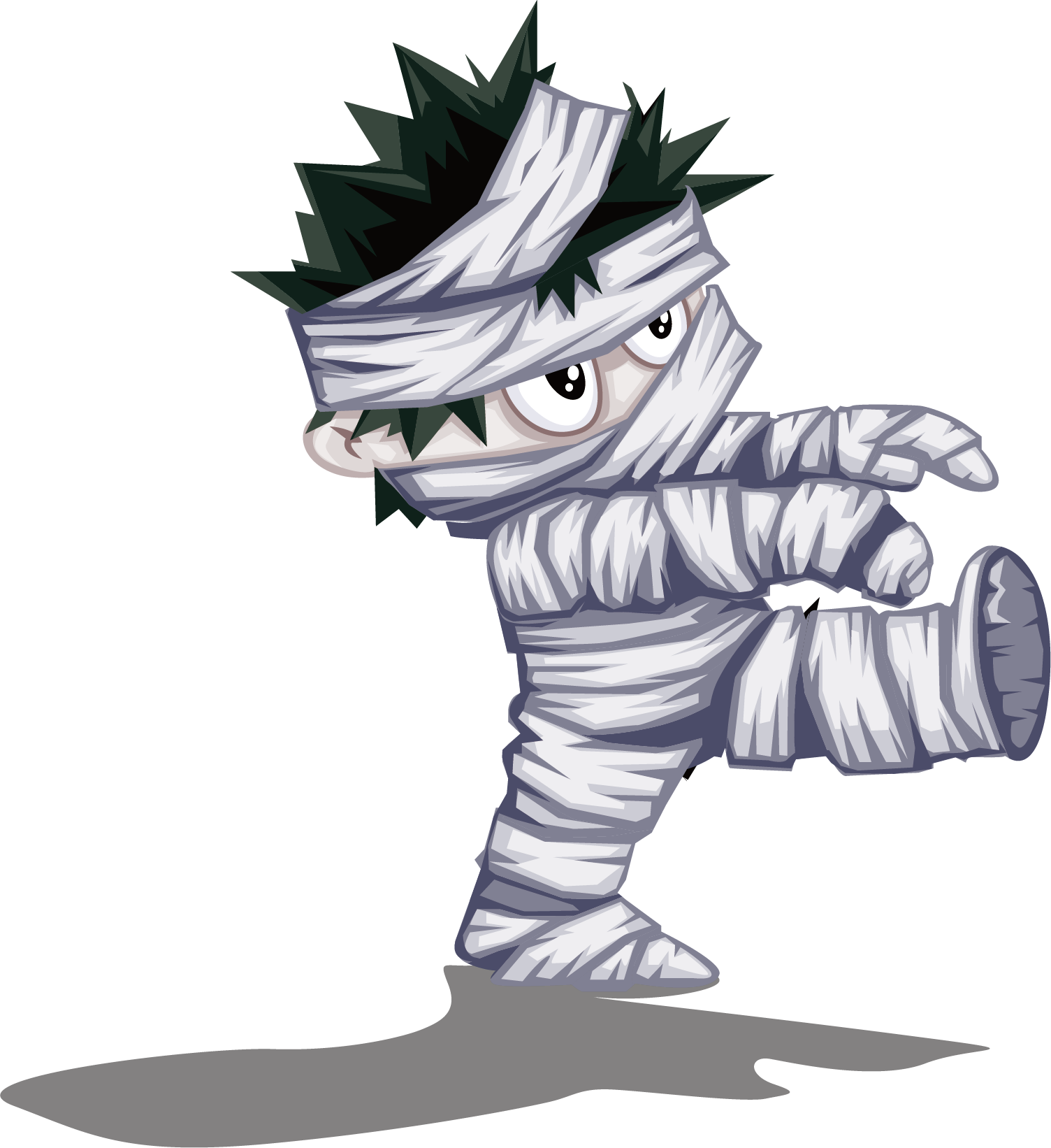 Cute Cartoon Mummy Walking