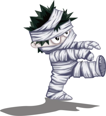 Cute Cartoon Mummy Walking