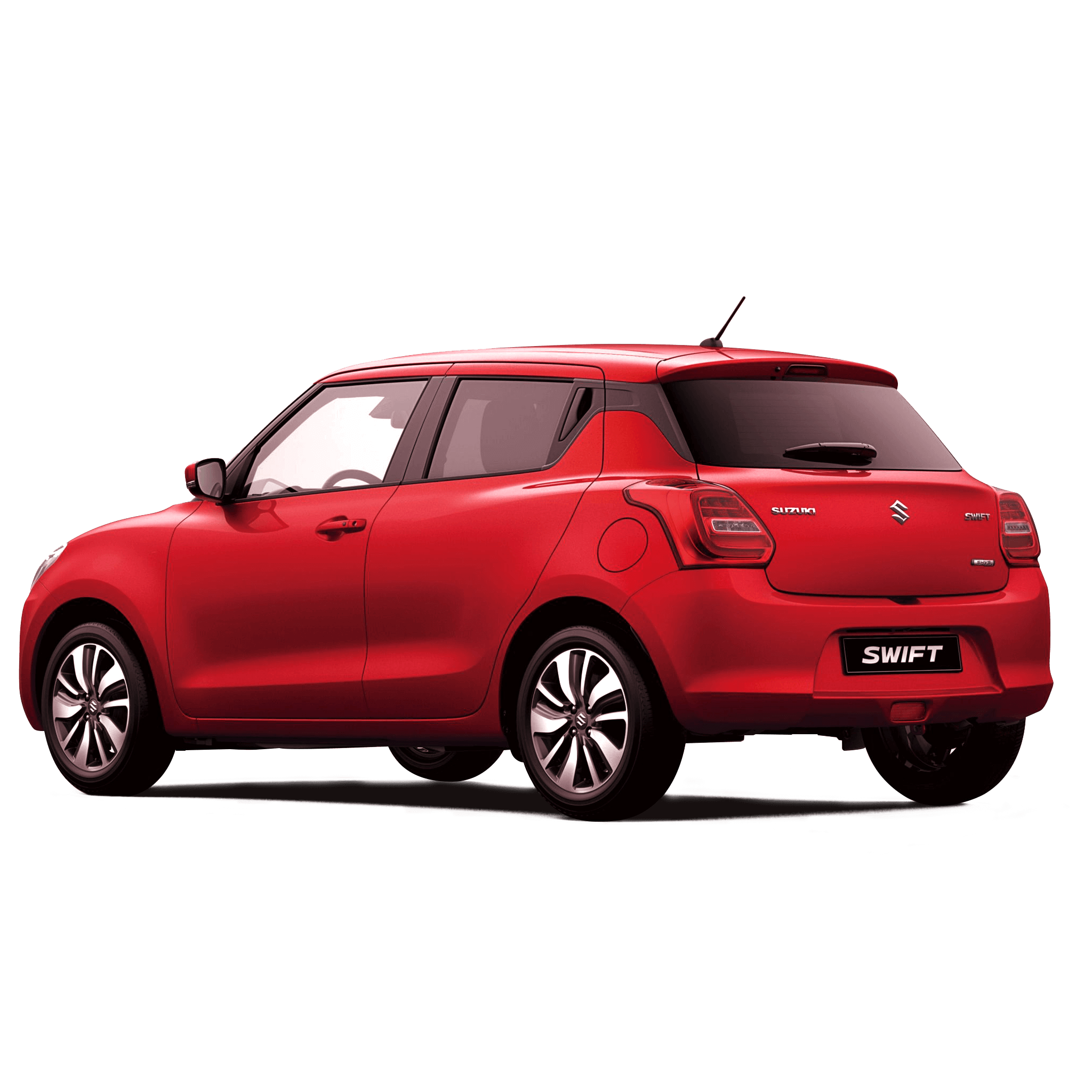 Red Suzuki Swift Hatchback Rear View