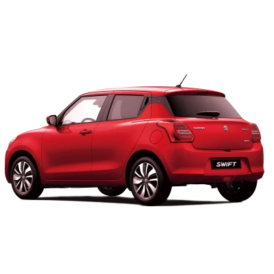 Red Suzuki Swift Hatchback Rear View