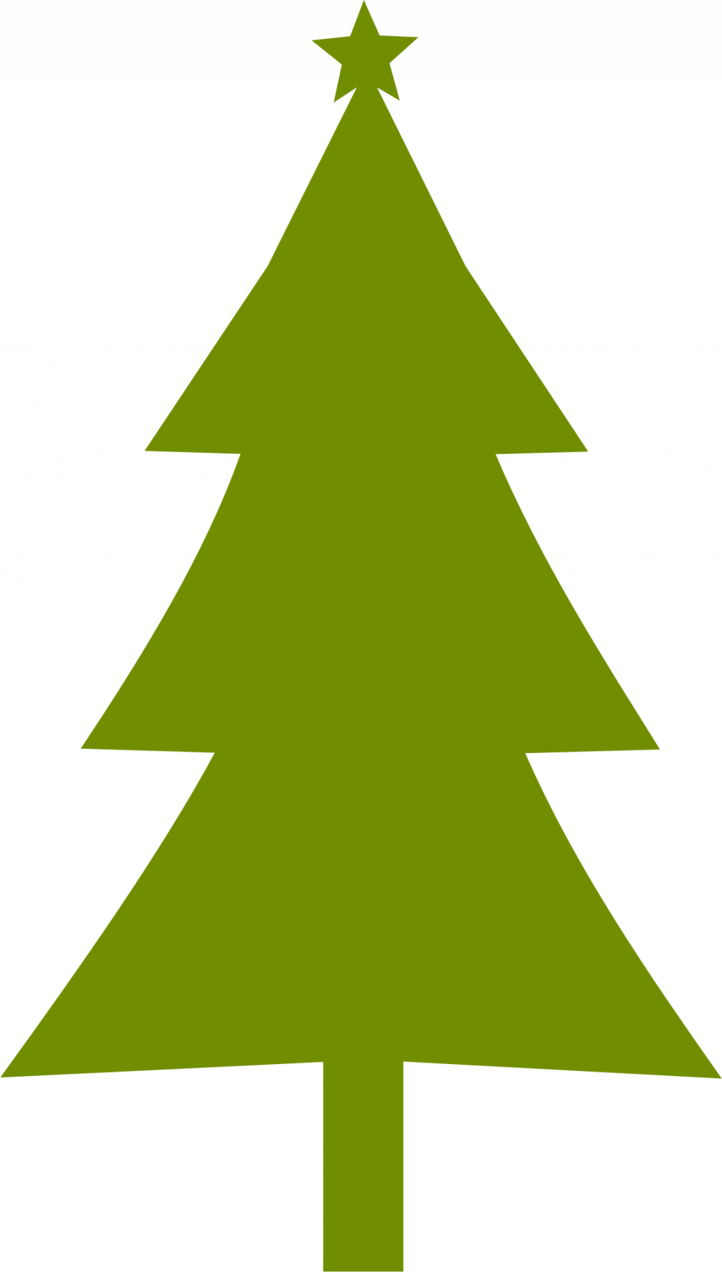 Simple Green Christmas Tree Icon
