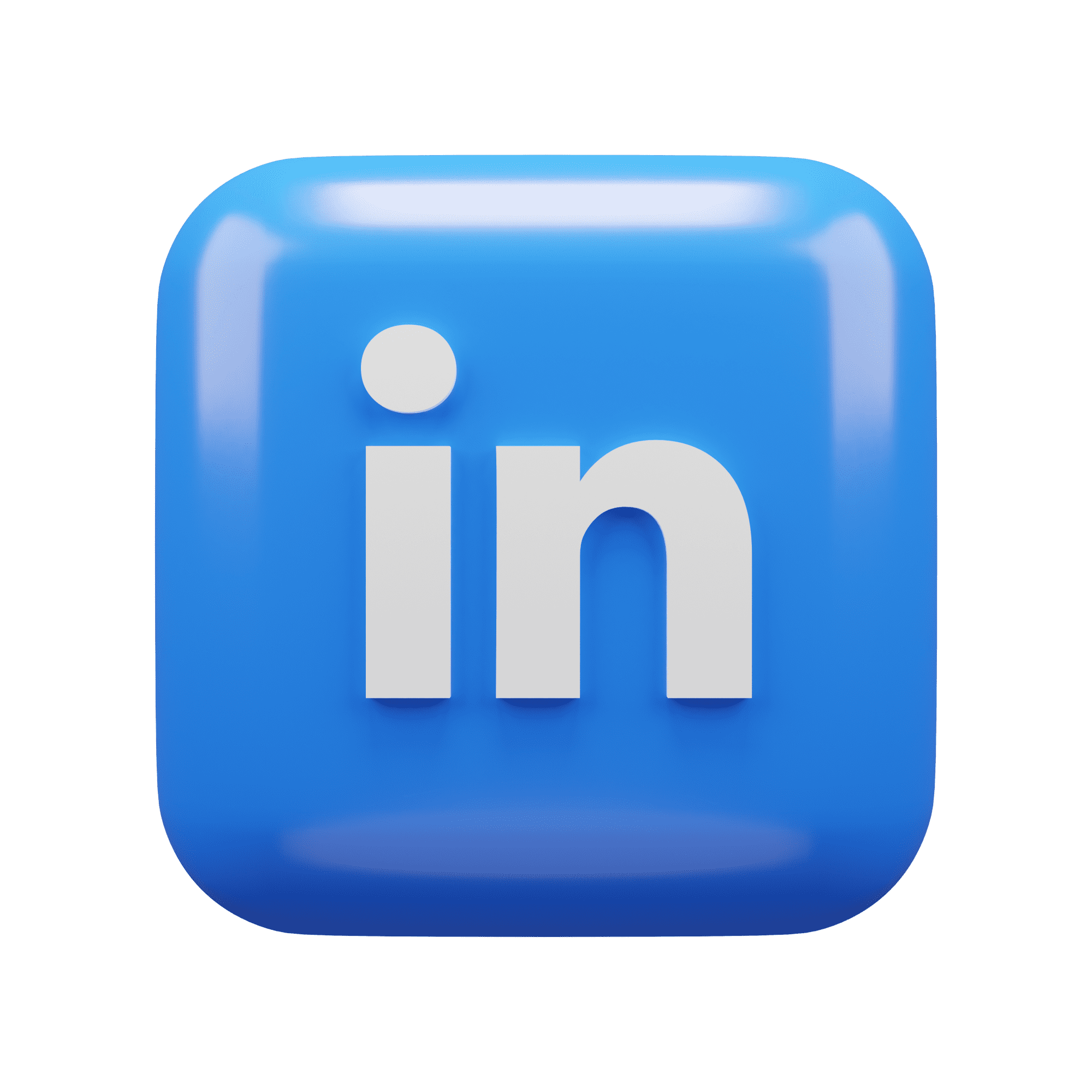 Blue 3D LinkedIn Logo Icon