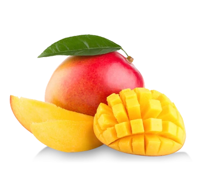 Ripe Red Mango with Cubed Slice