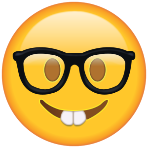 Nerd Emoji with Glasses Free PNG