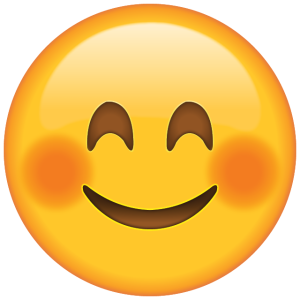 Blushing Smiling Face Emoji PNG Image