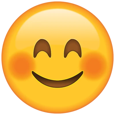 Blushing Smiling Face Emoji PNG Image