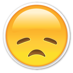 Sad Disappointed Face Emoji PNG Image