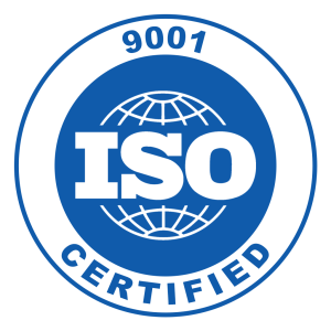ISO 9001 Certified Blue Logo Free PNG