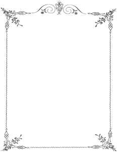 Vintage Rectangular Floral Frame PNG Image