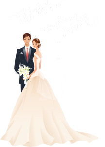 Wedding Couple Illustration Free PNG