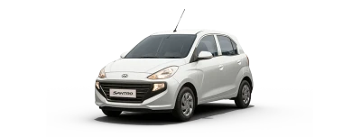 White Hyundai Santro Hatchback Car Free PNG