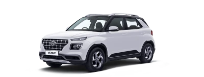 White Hyundai Venue SUV Front Angle Free PNG