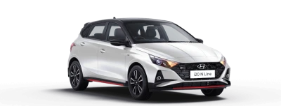 Silver Hyundai i20 N Line Car Free PNG