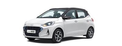 White Hyundai Grand i10 Nios Front Angle Free PNG