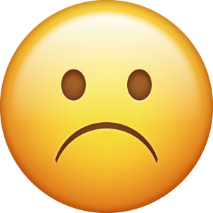 Sad Face Yellow Emoji PNG Image