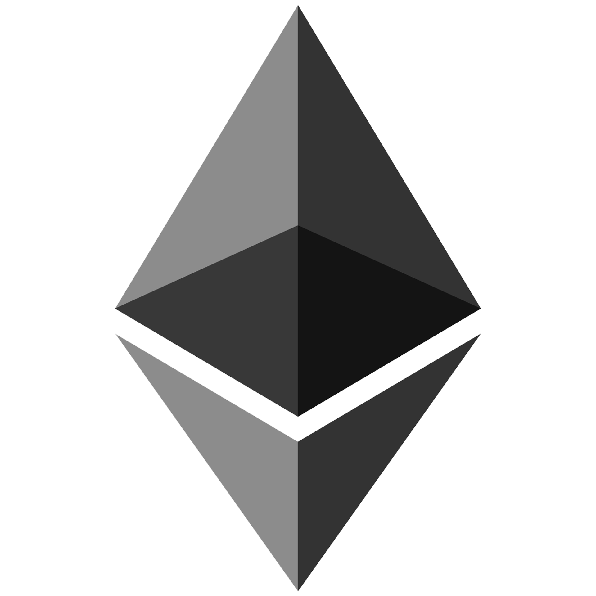 3D Ethereum Cryptocurrency Logo Free PNG