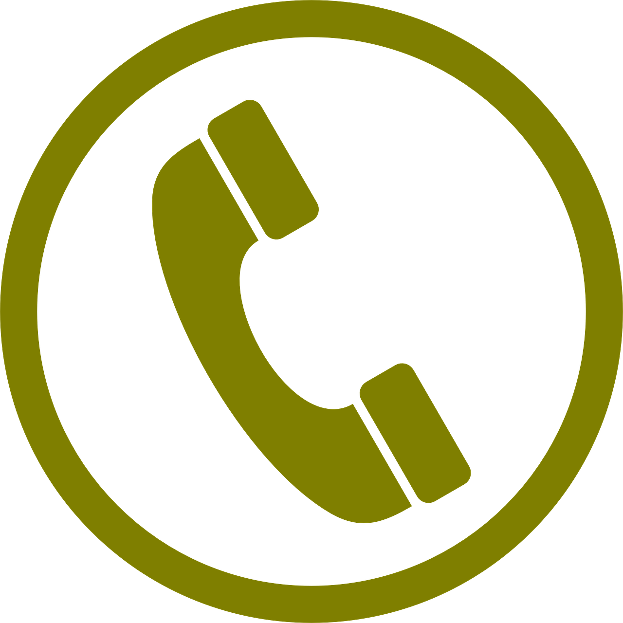 Yellow Circle Phone Call Icon Free Download