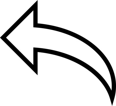 Curved Outline Arrow Left Down Free