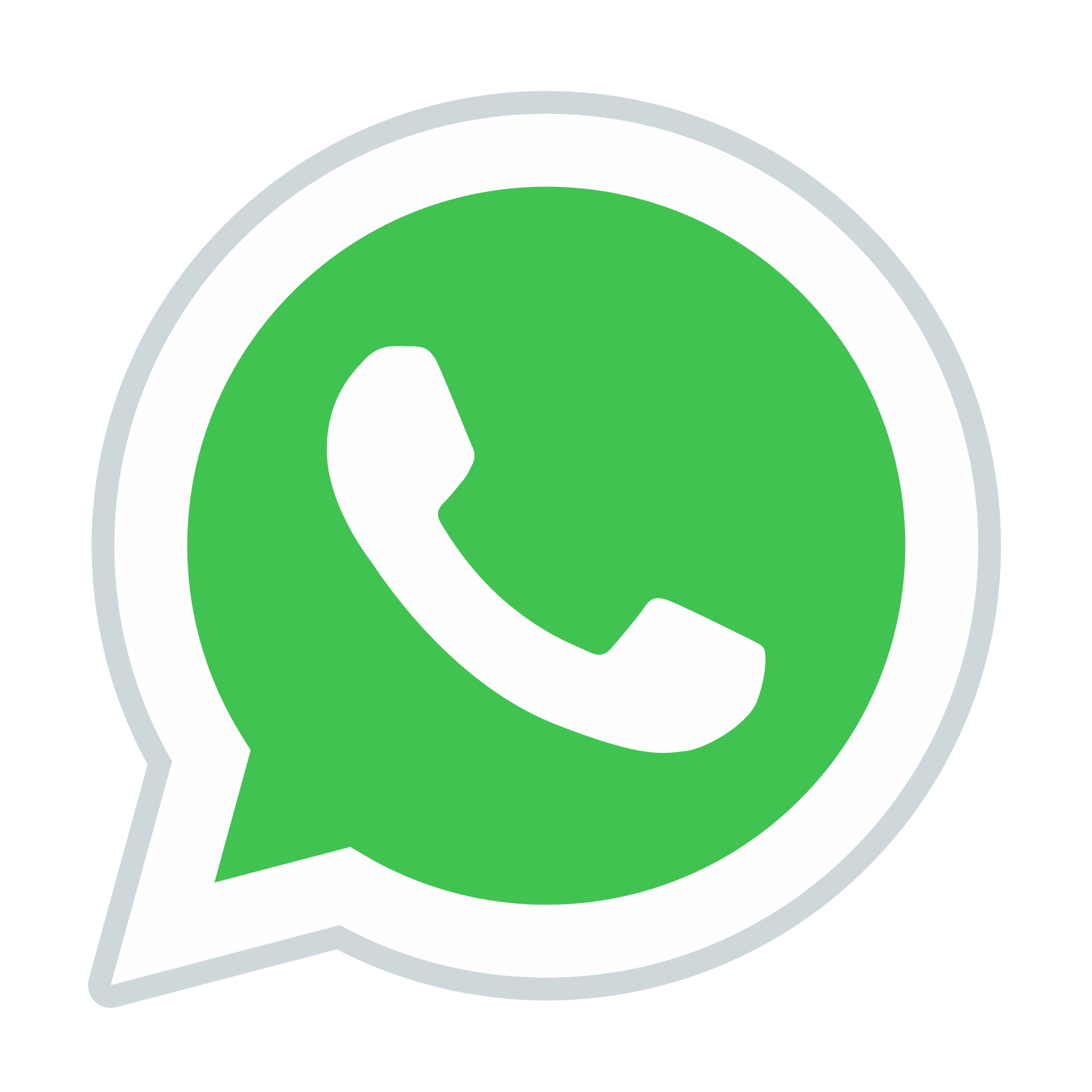 WhatsApp Green Outline Icon Free Download
