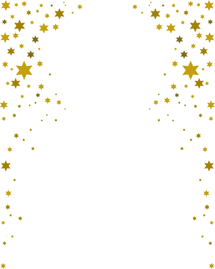 Gold Stars Confetti Border Frame Free