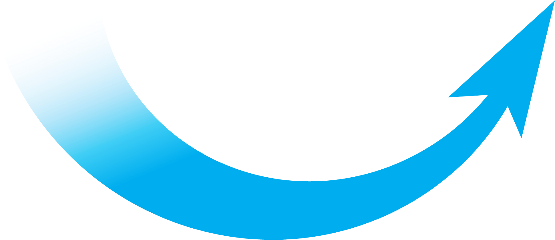 Blue Gradient Curved Arrow Up Free