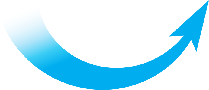 Blue Gradient Curved Arrow Up Free