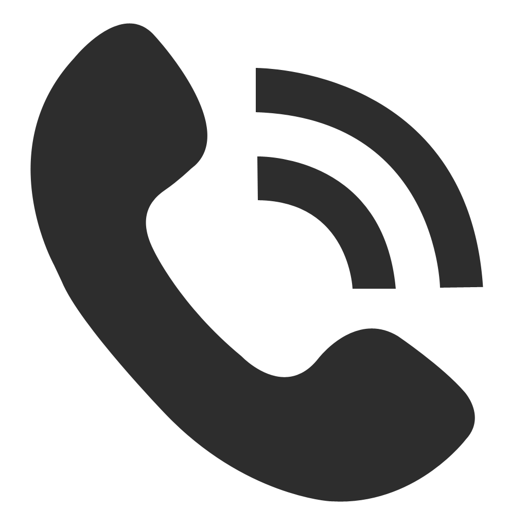 Solid Black Phone Receiver Diagonal Icon