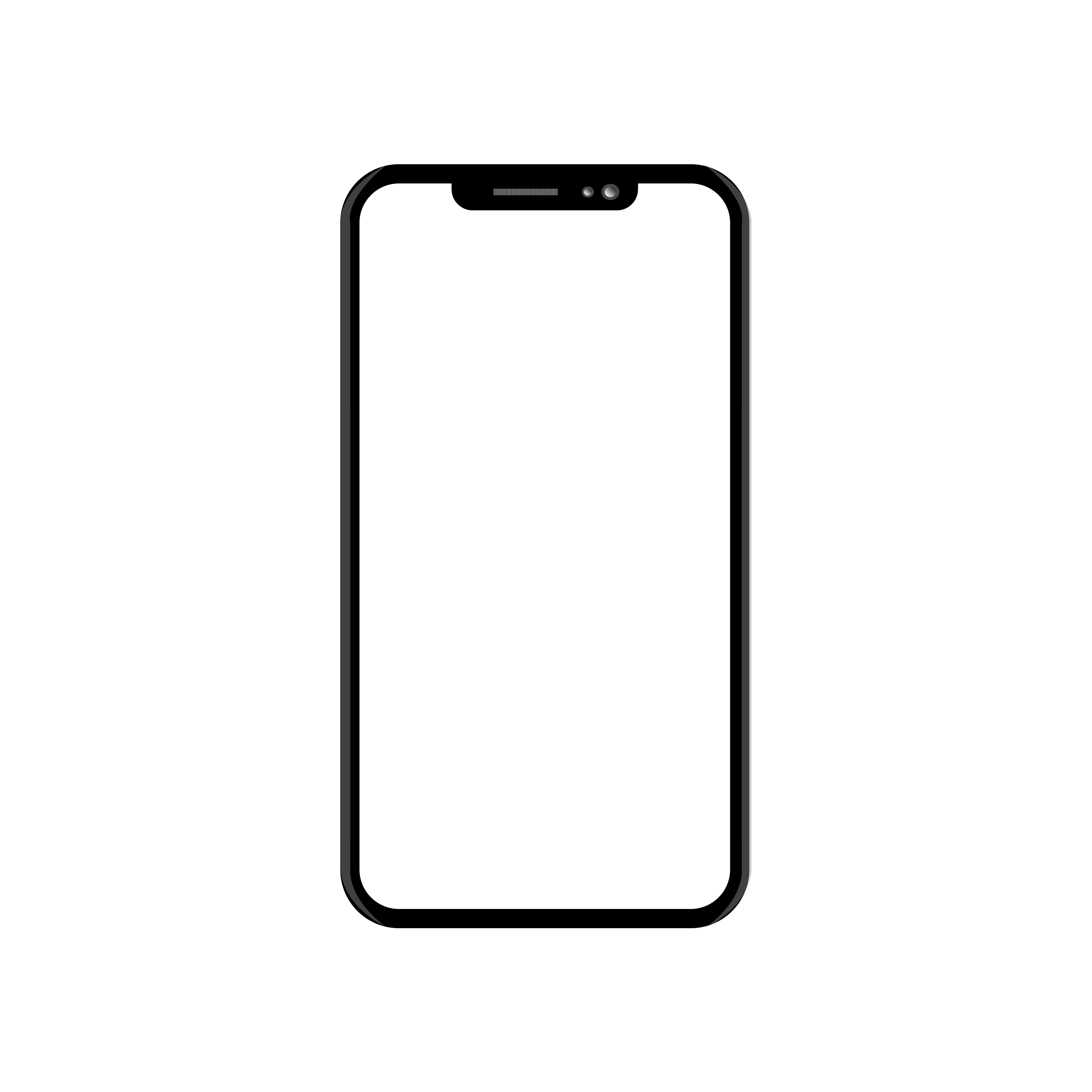 Smartphone Outline Mockup Free PNG