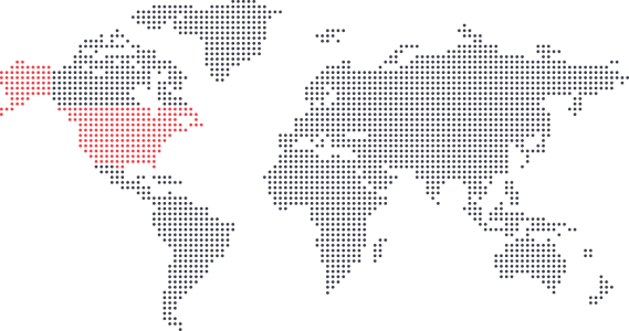 Dotted World Map with USA Highlight Free PNG