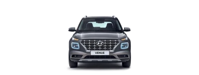 Hyundai Venue Grey Front View Free PNG