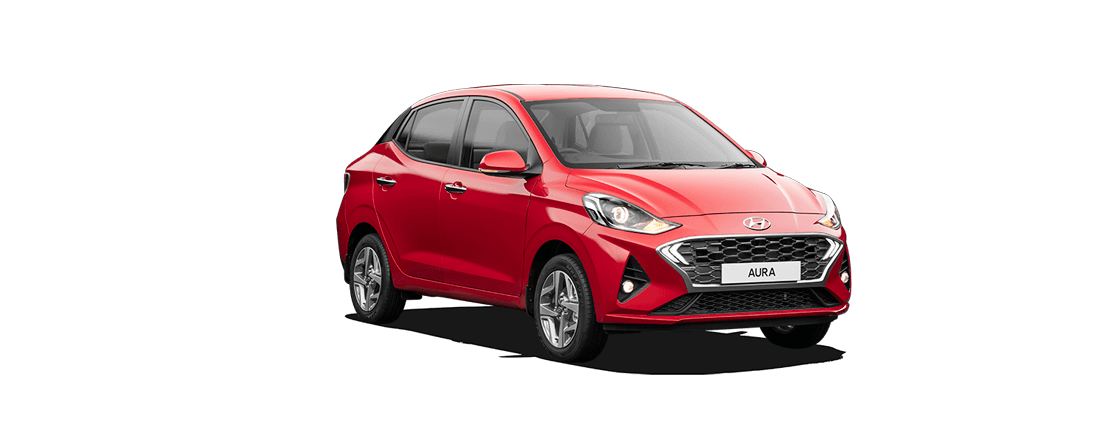 Hyundai Aura Red Sedan Free PNG