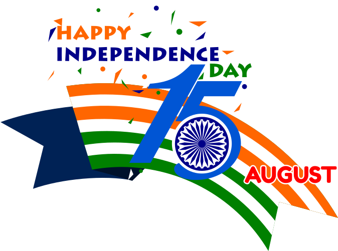 Happy Independence Day India 15 August Free PNG