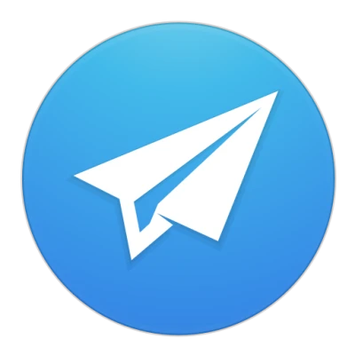 Telegram White Icon Free PNG
