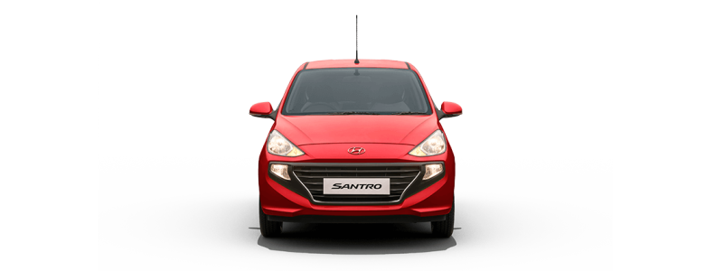 Hyundai Santro Red Car Free PNG