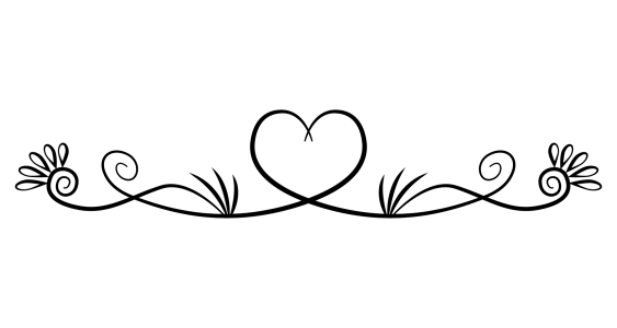 Heart Divider Swirl Clipart