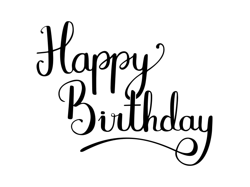 Happy Birthday Calligraphy Text Free Download