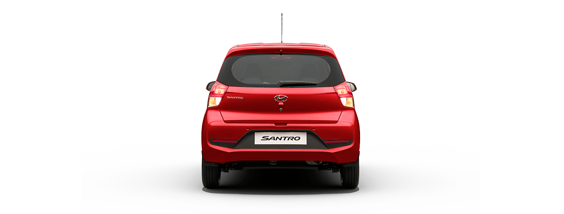 Hyundai Santro Red Rear View Free Download