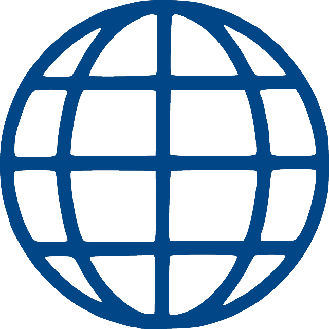 Globe Earth Blue Outline Clipart