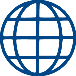 Globe Earth Blue Outline Clipart