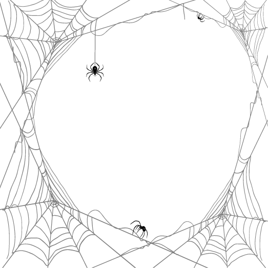 Spider Web Corner Frame Clipart