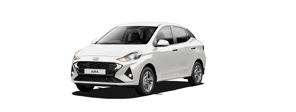 Hyundai Aura White Side View Free PNG