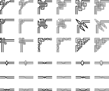 Celtic Knot Corners Set Clipart