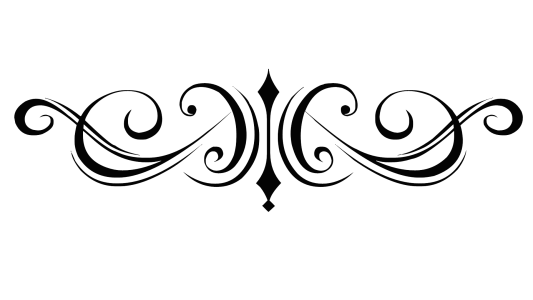 Black Floral Divider Transparent Background